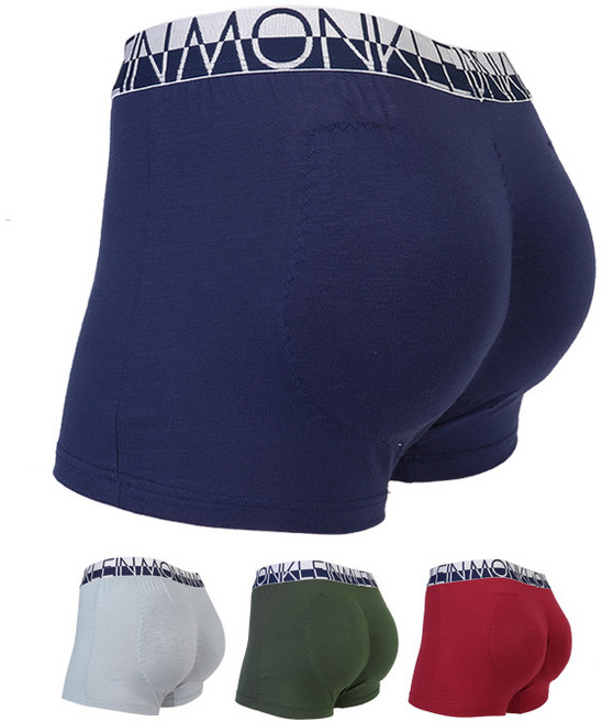 [보슈아] 남성 천연소재 볼륨업 엉뽕팬티1매 스판드로즈팬티 탈부착패드 국내산