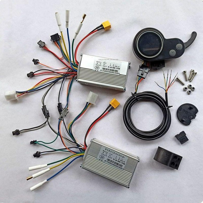전동킥보드 컨트롤러 52V 25A 모터 세트 리튬전동기 부품 교체용 제어기, 52V25A듀얼홀컨트롤러+미터, 1개