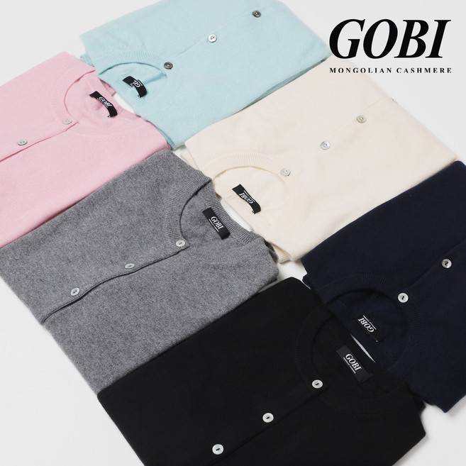 GOBI 고비캐시미어 니트 / 캐시미어 100% / 캐시미어 라운드넥 가디건