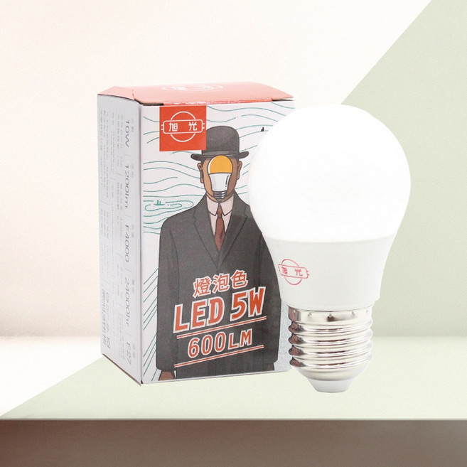 旭光 LED 球泡燈 節能省電 多種色溫選擇, 燈泡色/黃光, 1個