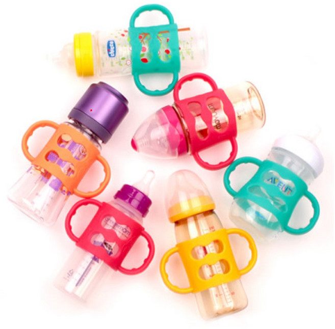 /하이비 다양한젖병에 딱맞는 실리콘젖병손잡이1P 더블하트 모윰 스펙트라 젖병호환 100프로 국내생산, 1개, 330ml, 하이비 실리콘 바나나젖병손잡이 옐로우