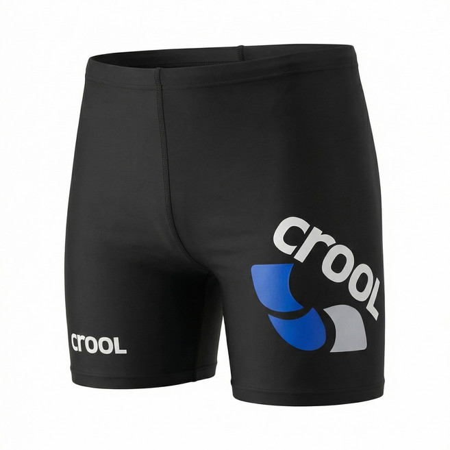 CROOL 男童五分速乾平角泳褲, 深藍色, 1個