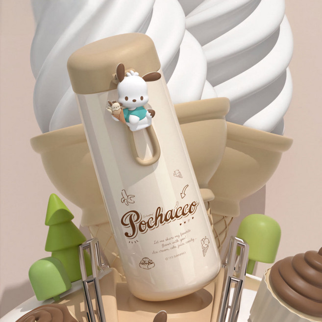 시나모롤 텀블러 산리오 파스텔 보온병 물병 물통 보온보냉 350ml 5종 택1, 포차코 350ml, 1개, 포차코