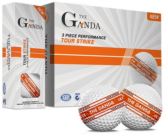 더간다 소프트 뉴 투어 스트라이크 360도 고반발 골프공 3피스, 1박스, 12개입, 화이트