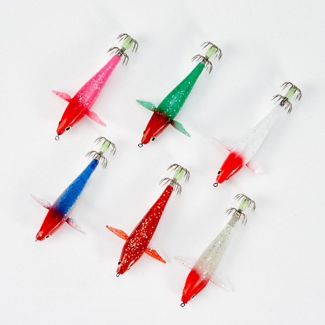 헤이리 미니 소트프웜에기 신형 김태풍 쭈갑 에기 쭈꾸미 갑오징어 낚시, 화이트, 1개