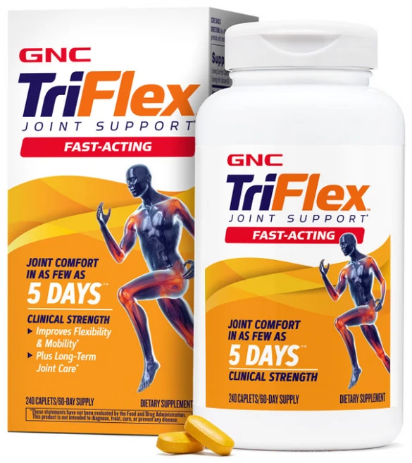 GNC 트라이플렉스 조인트 서포트 패스트-액팅 캐플렛, 1개, 240정 - 쿠팡