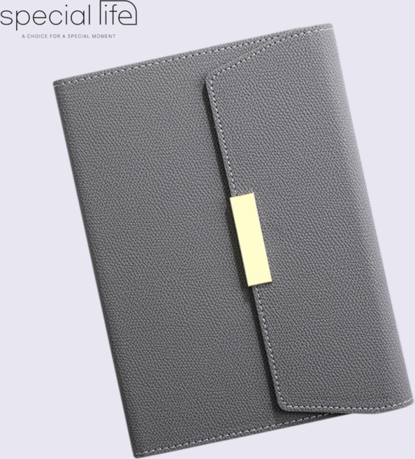 스페셜라이프 노트 가죽 필기 A5 업무용 다이어리, 그레이
