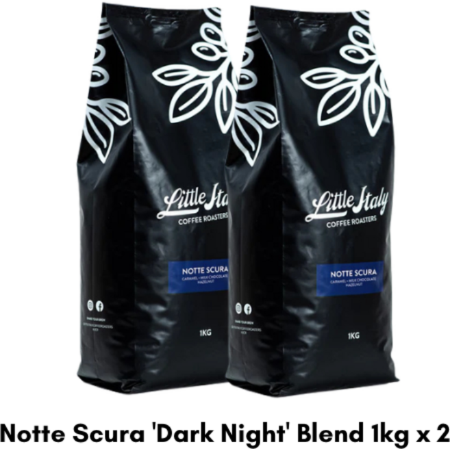 호주 커피 고소한 원두 직구 로컬 로스터리 카페 납품 블렌드 Notte Sucra, 1kg, 2개, 홀빈(분쇄안함)