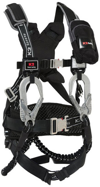 K2 세이프티 KB-9502(Y) 전체식 엘라더블 안전벨트 죔줄 건설현장 산업용 추락방지대, 1개, L