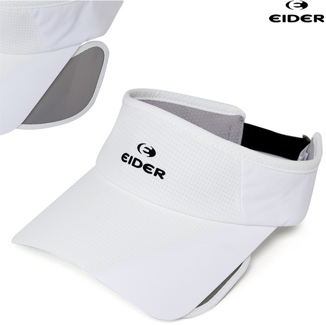 [아이더] 자외선차단 선캡 챙길이 조절 양옆확장 여름 등산 골프 모자 DUM25C21W2, White