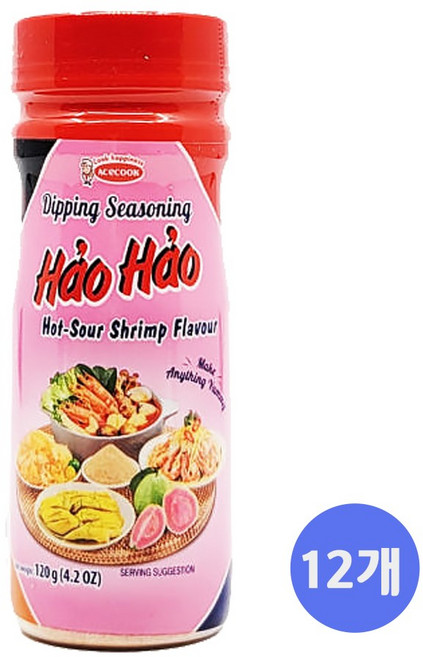 하오하오디핑시즈닝 무의참 새우소금, 120g, 12개