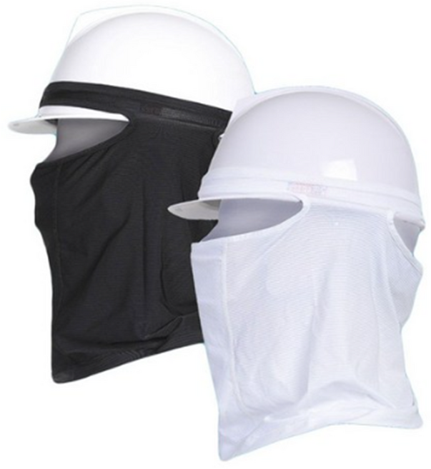 모자 안전모 고정 햇빛 자외선차단 쿨링 스카프 멀티스카프 냉감소재 시원한, 블랙, 1개