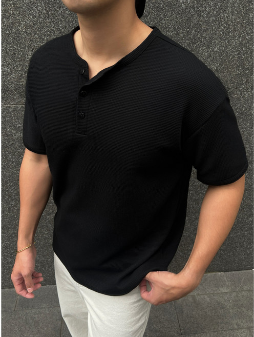 1atm 華夫格亨利領Tshirt