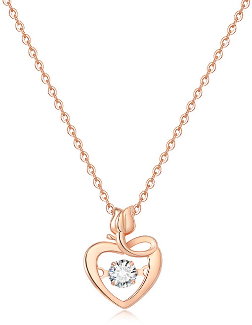 YANGTA 여성용 14K 도금 심플패션 하트 펜던트 목걸이 기념일 선물