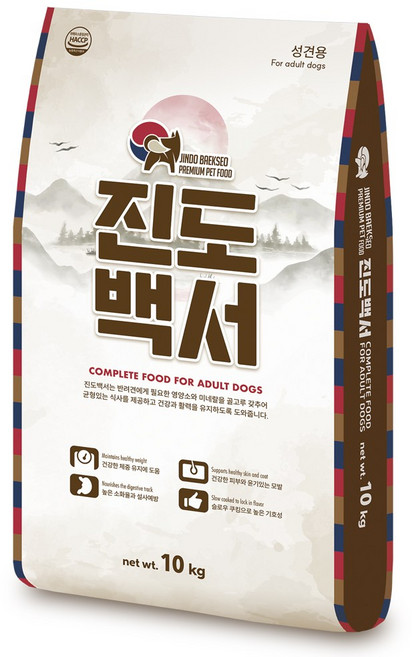 진도백서 강아지사료(성견용), 1개, 10kg, 곡물