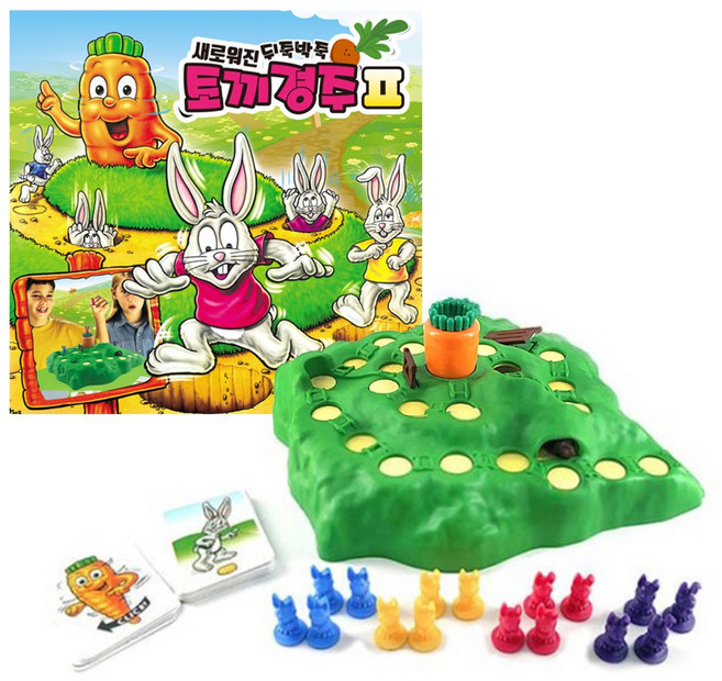 보드게임 새로워진 뒤죽박죽 토끼경주2 아이큐 보드게임, 단품, 1개