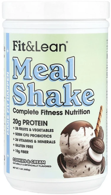 핏앤린 밀 셰이크 Complete 피트니스 Nutrition 쿠키 앤 크림 450g(1lb), FNL09594, 1개 - 쿠팡