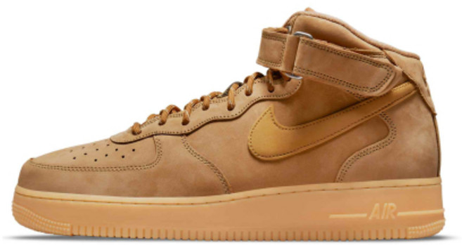 나이키 에어 포스 1 미드 07 M - 플랙스:검 라이트 브라운:블랙:휘트 / DJ9158-200