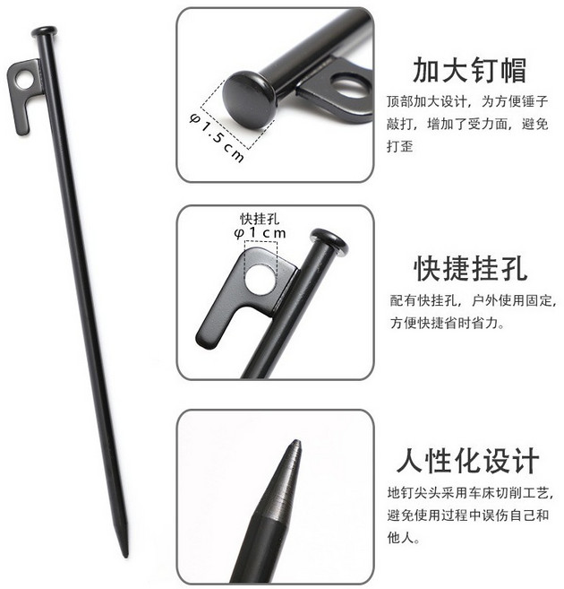 如是軒 營繩調節片, 大鋼釘