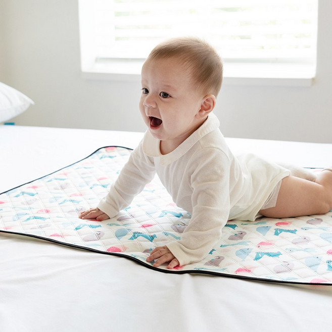 젤리팝 신생아 패드 친환경 실리콘 방수시트 휴대용 방수요, 정글스토리, 1개