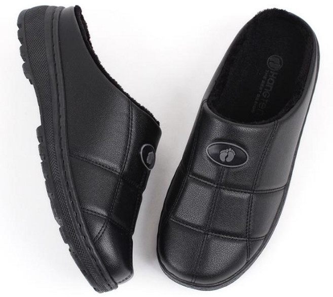 아크라 크라운 남성 컴포트 방한 슬리퍼 키높이 겨울 실내화 사무실 기모안감 퍼안감 4cm