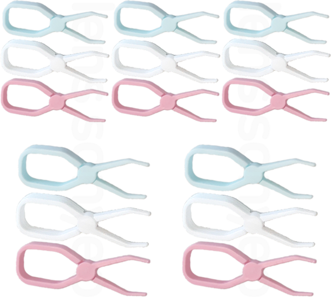 렌즈소녀 베이비 렌즈 집게, 15개, 혼합색상