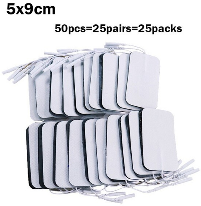 100503020P TENS EMS 전극 패드 젤 패치 스티커 물리 치료 마사지 신경 근육 자극기, 7.5x9cm 50pcs