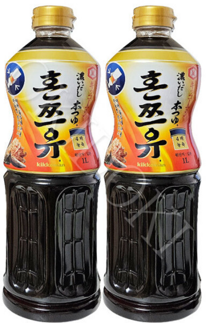 기꼬만 혼쯔유 일본간장 쯔유 기꼬망 4배농축, 1L, 2개