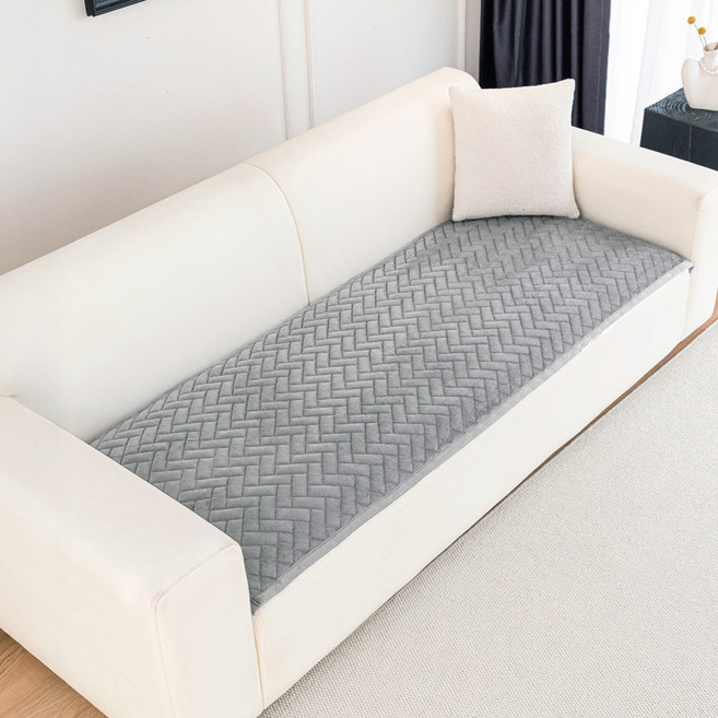 베오라 따듯한 극세사 헤링본 에센셜 누빔 쇼파패드