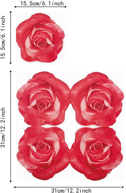 印花餐巾紙 小雛菊 派對生日週歲佈置 用紙巾, 玫瑰花紙巾-20pcs, 1個