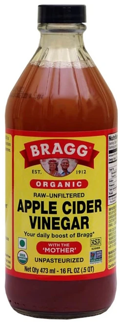 브래그 로우 언필터드 사과 식초 언패스츄라이즈드, 473ml, 1개 - 쿠팡