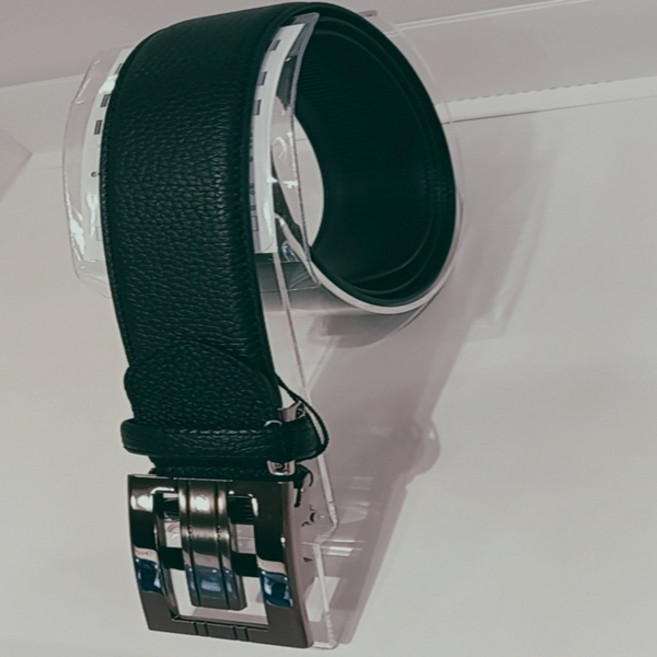 듀퐁셔츠 브로이어 블루 자동 벨트 블랙(TE4FMBTAB152TBK)