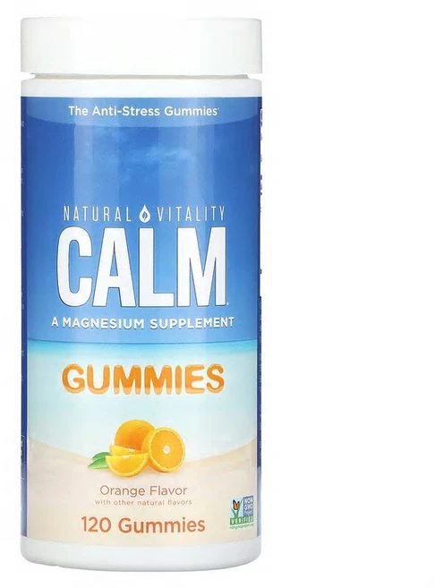 내추럴 바이탈리티 CALM 마그네슘 오렌지 83mg 구미젤리 120개, Natural Vitality, CALM, 마그네슘 보, 1개 - 쿠팡