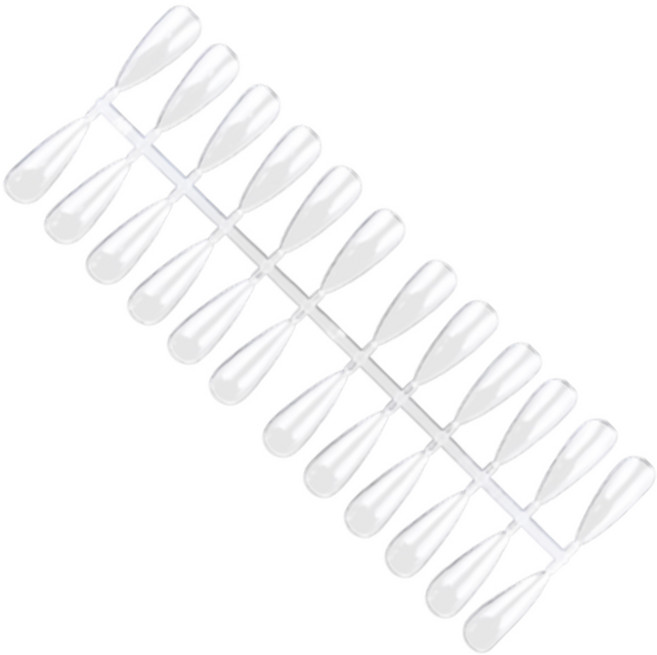 青可 練習甲片 240片 美甲練習 延甲甲片 美甲工具, 1個, 透明