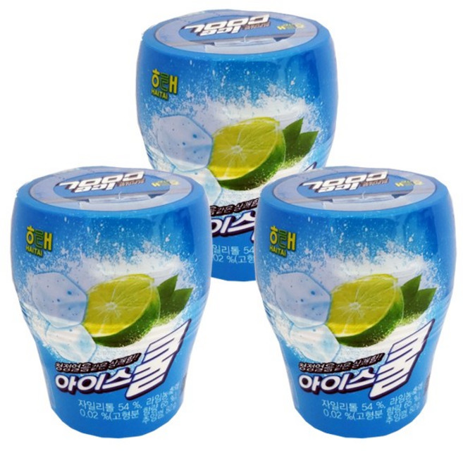 해태제과 아이스쿨 껌, 82g, 3개