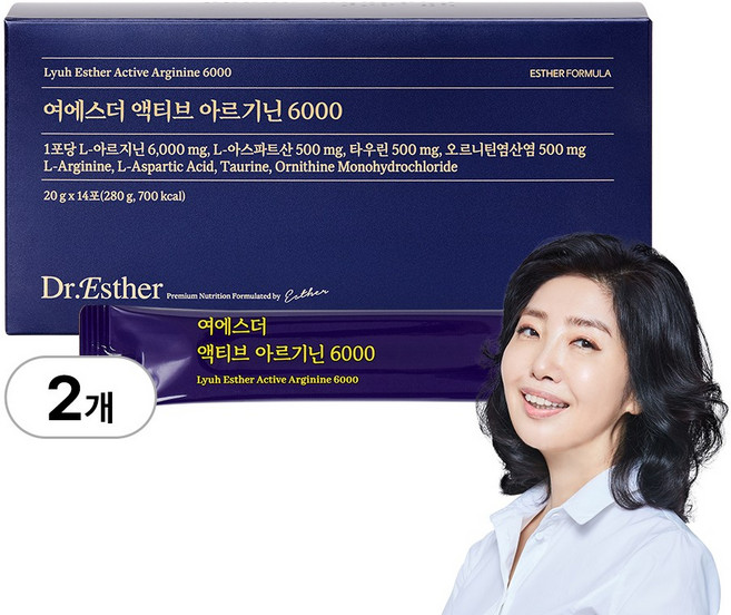 [본사직영] 여에스더 액티브 아르기닌 6000, 2개, 14회분