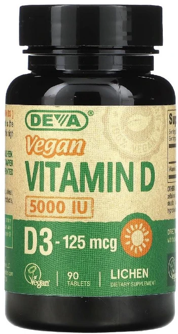 데바 비타민D VitaminD3 콜레칼시페롤 125mcg 5000IU 90정, 1개 - 쿠팡