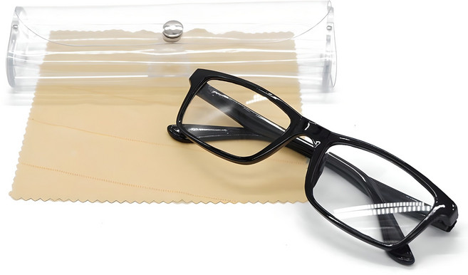 휴대용 초경량 가벼운 안경테 고탄성 TR안경다리 미끄럼방지 케이스 닦이세트 독서 안경