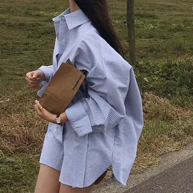 마이쏭 여성 팬텀스트라이프오버핏셔츠