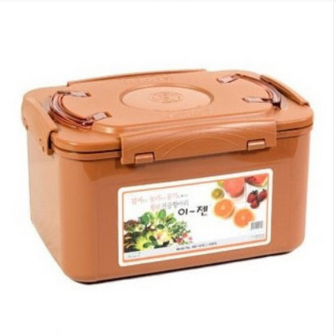 이젠 진공항아리 11리터 황토 누름독 진공 누름판 김치통, 1개, 11L