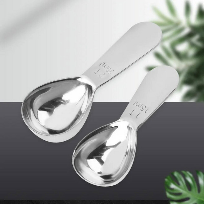 304 스테인리스 스틸 측정 스푼 우유 분말 조미료 베이킹 커피 스푼 도구, 15ML, 1개