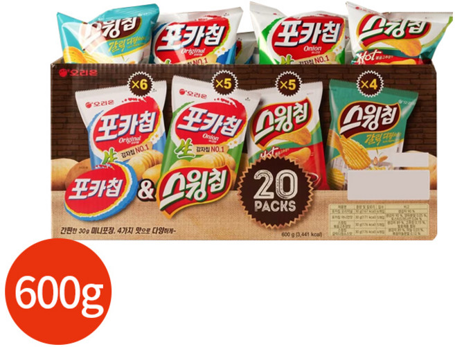 오리온 ONLY 생감자 스낵박스, 600g, 1개