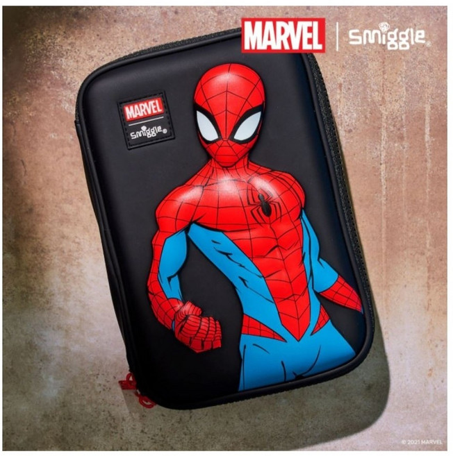 스미글 /디즈니 콜라보 하드탑 Spiderman 스파이더맨 필통 호주정품