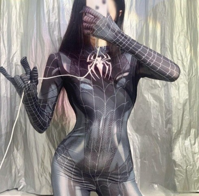 스파이더맨 옷 슈트 성인 섹시 코스튬 의상 여자 할로윈데이 코스프레