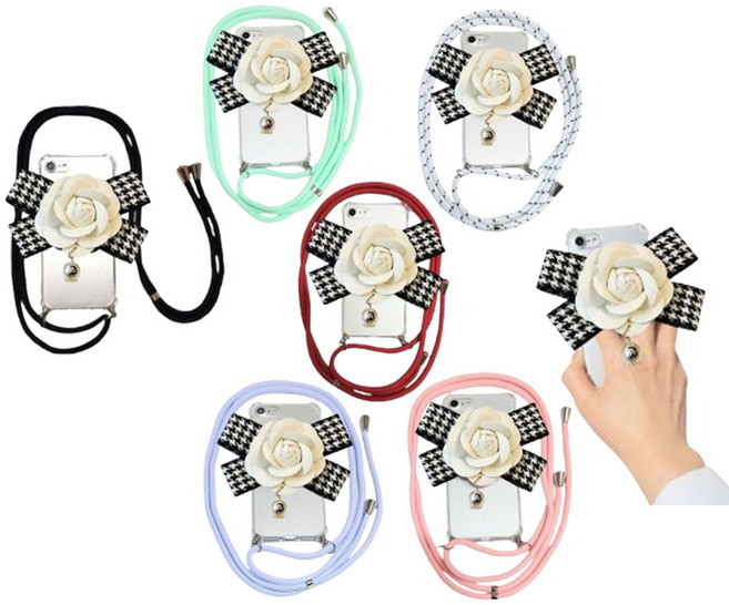 아이폰SE 2세대 (2020년도 출시) --플릿gh-- 목걸이줄 스트랩 -- 손가락 걸이 거치대 핑거톡 -- 투명 실리콘방탄젤리 -- 휴대폰 케이스