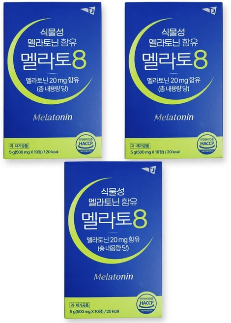 식물성 멜라토닌 함유 멜라토8 10정, 3개, 10회분 - 쿠팡