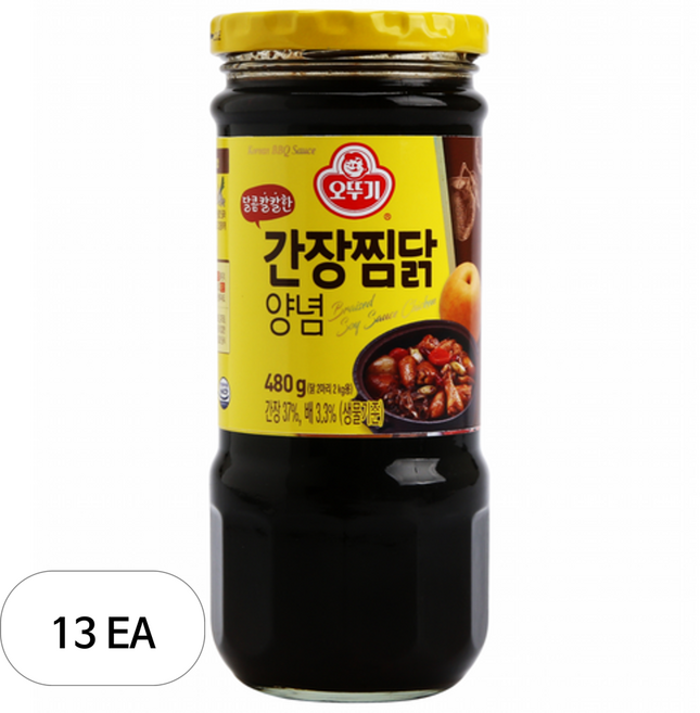 오뚜기 달콤한 간장 찜닭 양념, 480g, 13개