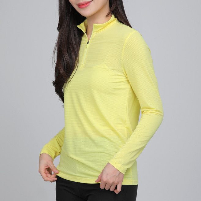 <BFL> 국내원단! 여성 긴팔 집업티 / 등산 아웃도어 골프 스포츠 작업복 빅사이즈 스판 반해 긴팔 집업 티셔츠