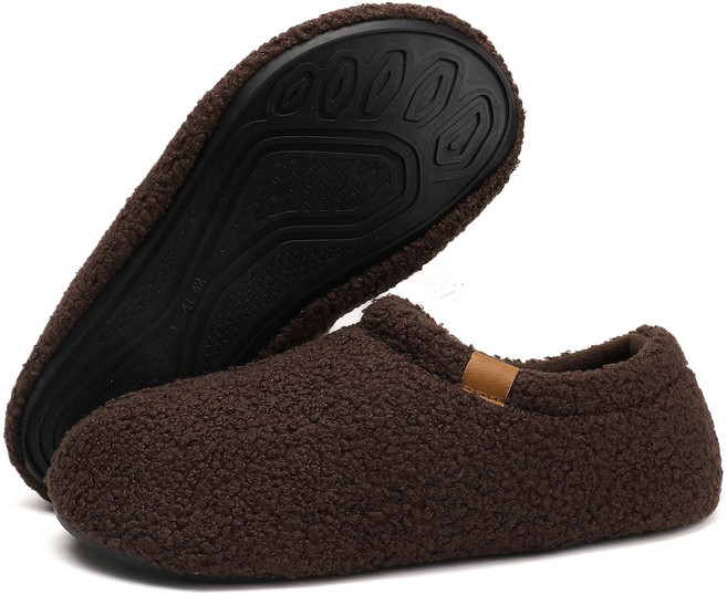 남녀 공용 겨울 슬리퍼 실내화 인조 보아 보온 초경량 밑창