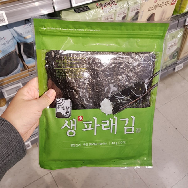 해초랑 생 파래김 30매, 1개, 40g